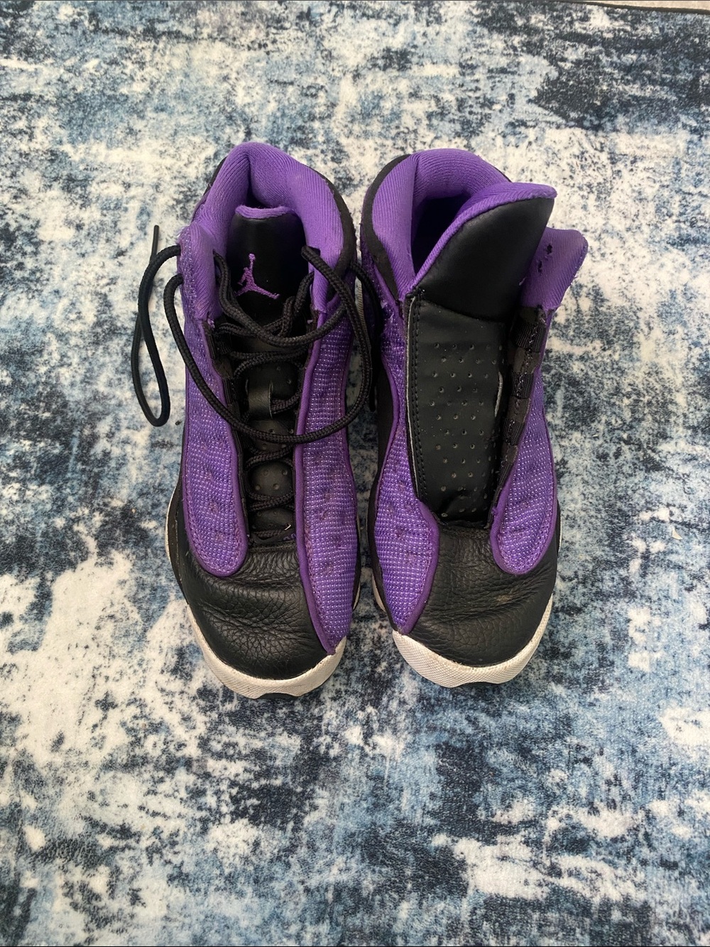Purple and Black Basketball Sneakers